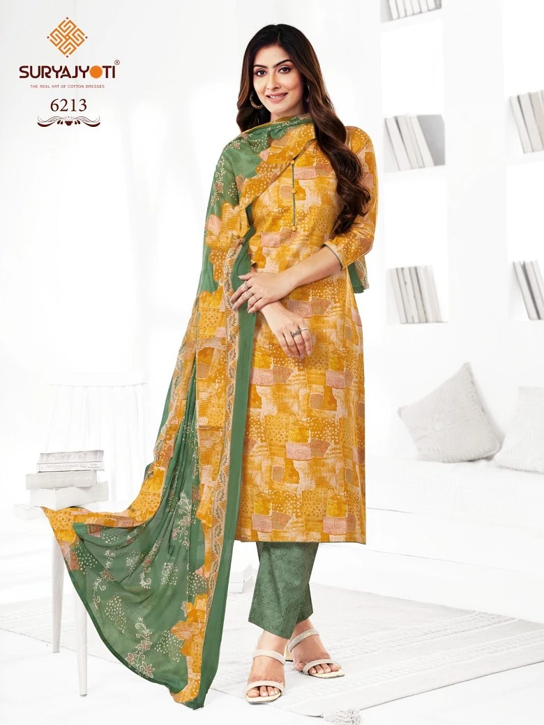 Suryajyoti Trendy Cotton Vol 62 Pure Cotton Wholesale Salwar Suit Catalog — Wholesale Salwar Suits, MPA wholesale from Surat — view 4
